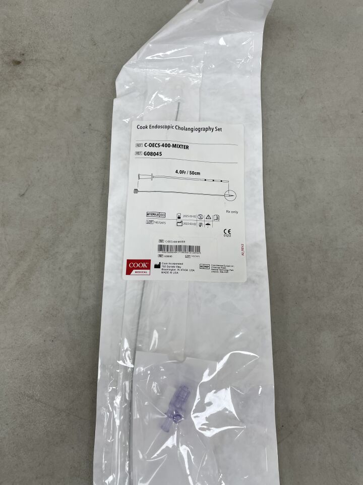 G08045 - COOK - Mixter Endoscopic Cholangiography Set 4F x 50cm, (EA) - ( Expiry Date: 2025-03-02 )