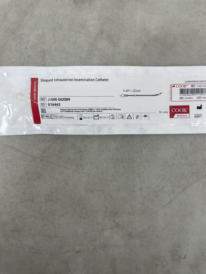 G16465 - COOK - Shepard Intrauterine Insemination Set 5.4F x 20cm, (EA) - ( Expiry Date: 2025-02-21 )
