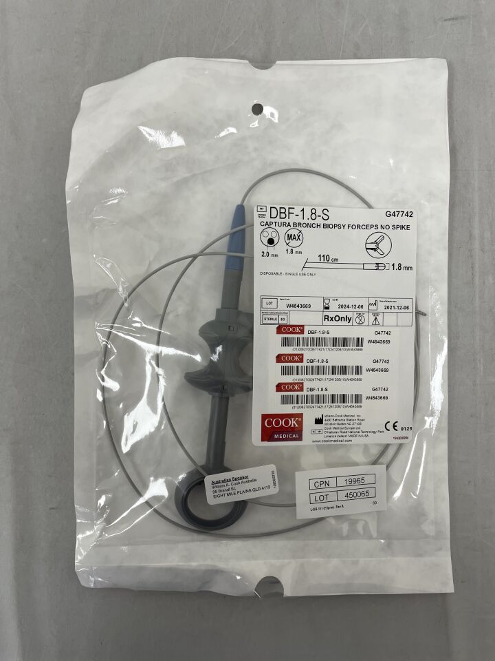 G47742 - COOK - Captura Disposable Bronchoscope Biopsy Forceps 110cm, (EA) - ( Expiry Date: 2024-12-06 )