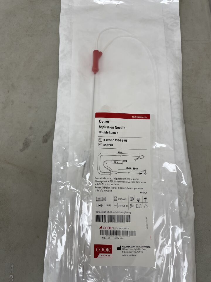 G55798 - COOK - EchoTip Double Lumen 17G 35 cm Long Aspiration Needle, 70 cm Flushing Line, B Bevel, (EA) - ( Expiry Date: 2025-08-01 )