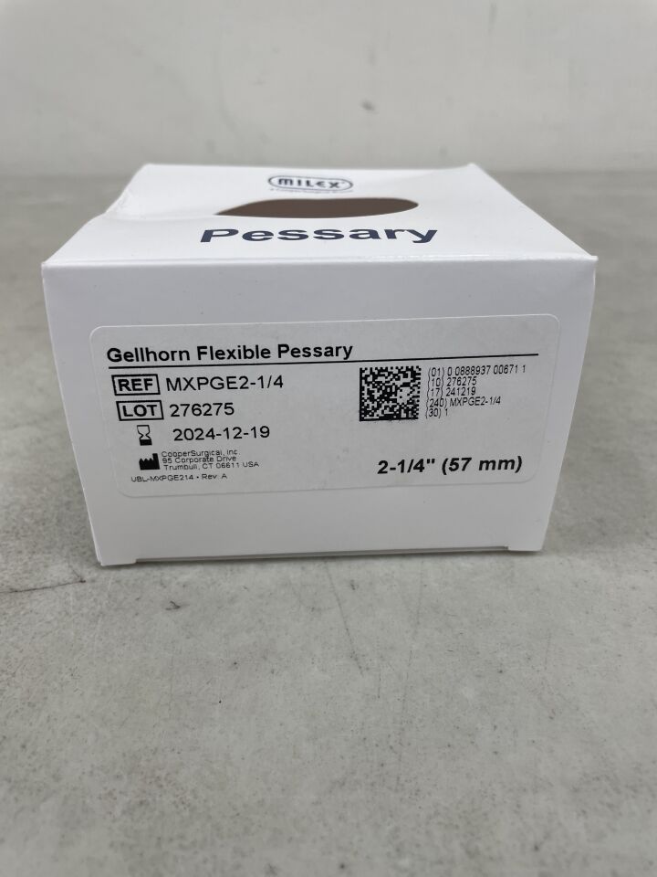 MXPGE2-1/4 - COOPER SURGICAL - Gellhorn Flexible Pessary for Bladder Prolapse, 2-1/4" , (BX/1) - ( Expiry Date: 2024-12-19 )