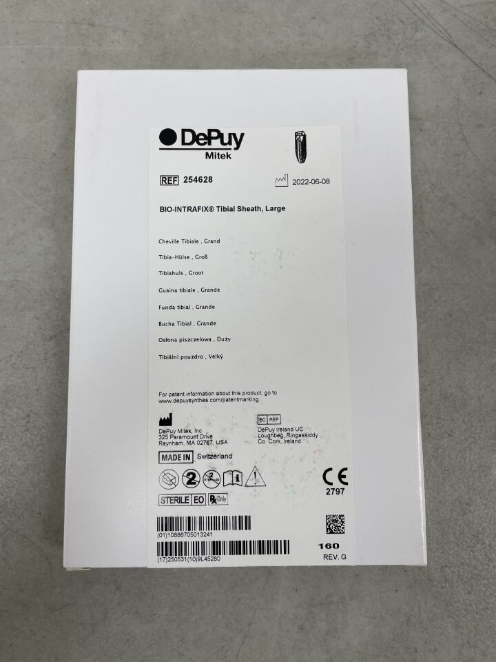 254628 - DEPUY - Biointrafix Bioabsorbable TCP/PLA Tibial Sheath, Large, (BX/1) - ( Expiry Date: 2025-05-31 )