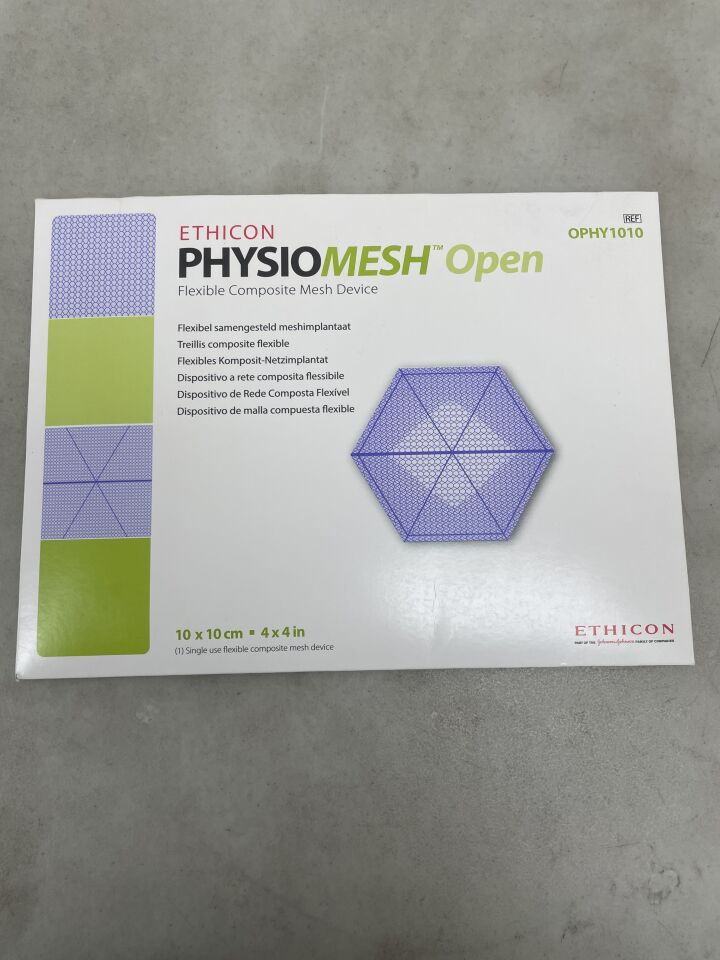 OPHY1010 - ETHICON - Physiomesh Open Flexible Composite Mesh Device, 10cm x 10cm, (BX/1) - ( Expiry Date: 2022-07-31 )