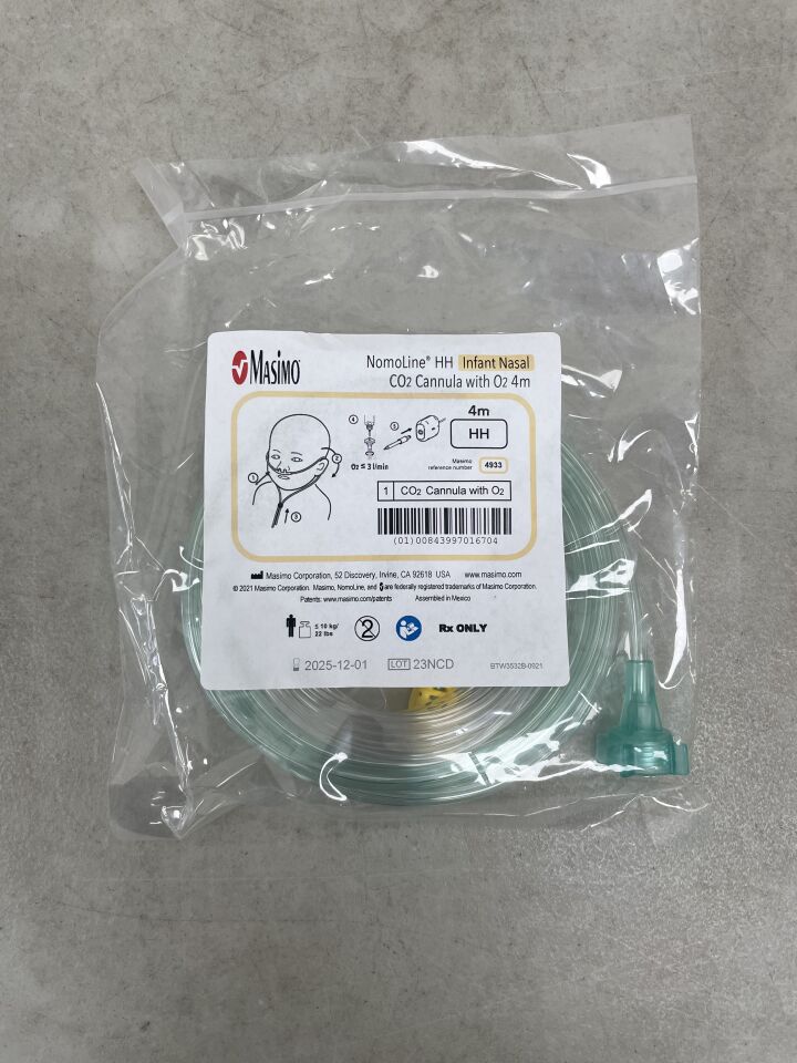4933 - MASIMO - NomoLine HH Infant Nasal CO2 Cannula with O2, 4m, (EA) - ( Expiry Date: 2025-12-01 )