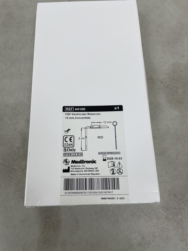 44100 - MEDTRONIC - Convertible CSF Ventricular Reservoir, 12 mm, (BX/1) - ( Expiry Date: 2025-10-03 )