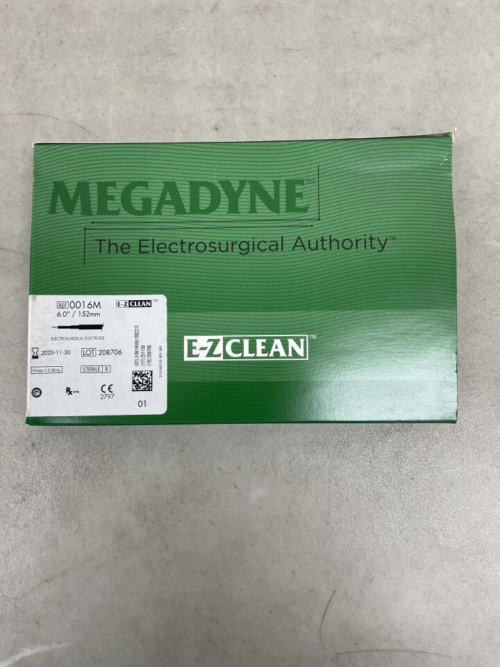 0016M - MEGADYNE - E-Z Clean Electrosurgical Needle Electrode, Modified Extended Insulation, 6 inch (15.2 cm), PTFE Coated, (BX/12) - ( Expiry Date: 2025-11-30 )