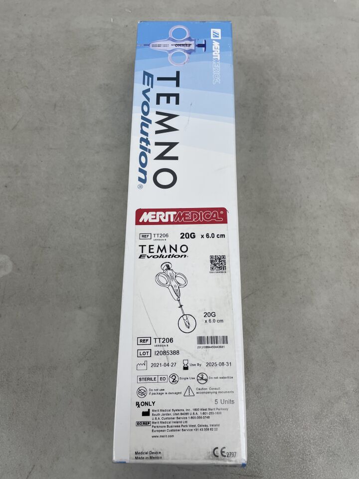 TT206 - MERIT MEDICAL - Temno Evolution Soft Tissue Biopsy Device, 20G x 6 cm Needle Length, (BX/5) - ( Expiry Date: 2025-08-31 )