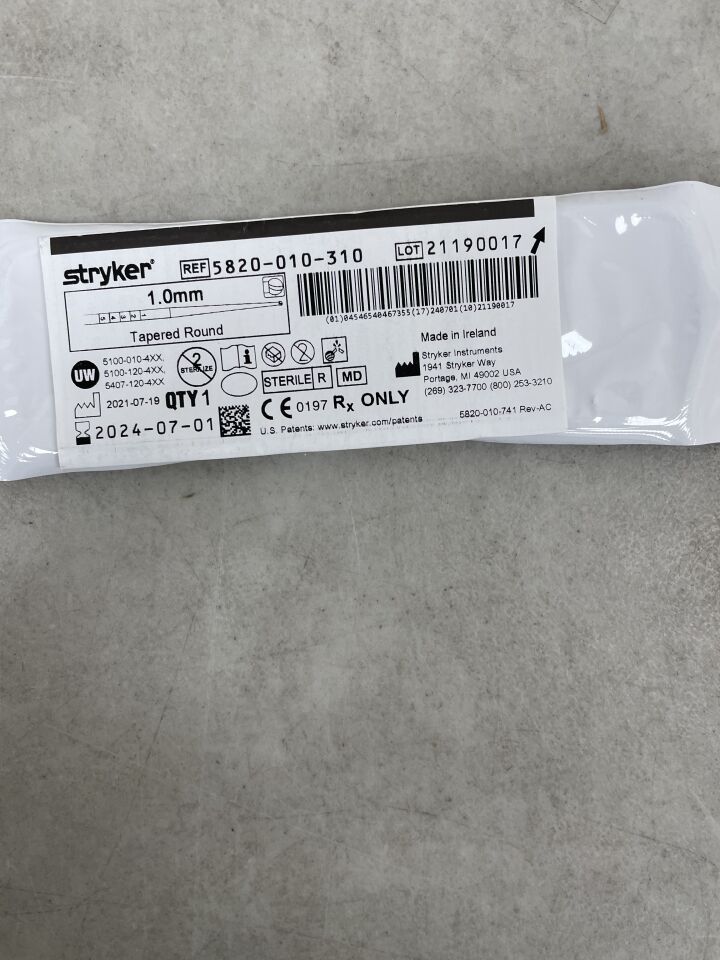 5820-010-310 - STRYKER - Elite Extended Round Tapered Cutting Burr, 1 mm Head Diameter, (EA) - ( Expiry Date: 2024-07-01 )