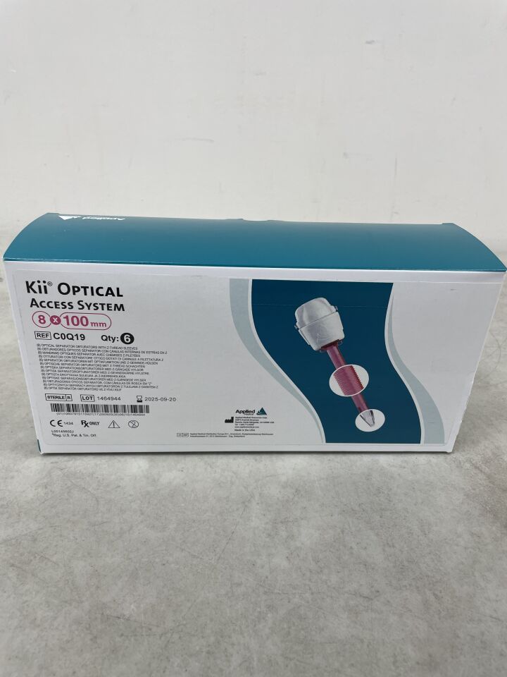 C0Q19 - APPLIED MEDICAL RESOURCES - kii optical access system, z-thread 8mm x 100mm, (BX/6) - ( Expiry Date: 2025-09-20 )