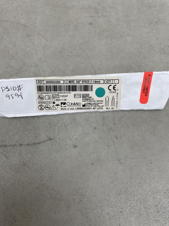 00505024300 - CONMED - C-Wire Pak Double-Ended Orthopedic Wire, 0.045 in. Size, 5 in. Length, () - ( Expiry Date: 2025-11-06 )