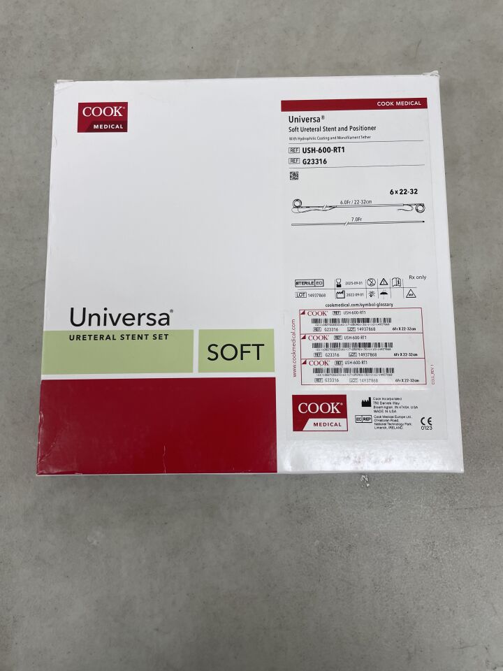 G23316 - COOK - Universa Soft Ureteral Stent & Positioner 6Fr x 22-32cm, (BX/1) - ( Expiry Date: 2025-09-01 )