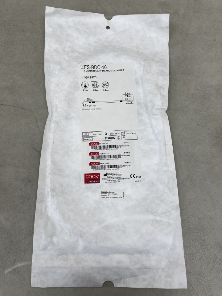G49573 - COOK - Fusion Biliary Dilation Catheter 10-7F x 2cm, (EA) - ( Expiry Date: 2024-05-19 )
