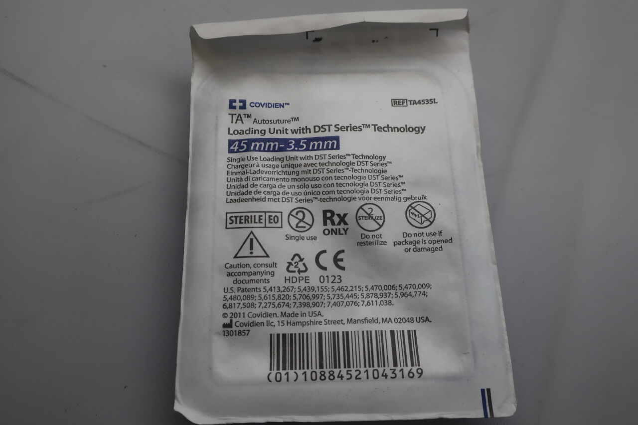 TA4535L - COVIDIEN - TA Single-Use Staple Loading Unit with DST Series Technology, 45 mm Size, (EA) - ( Expiry Date: 2024-07-31 )