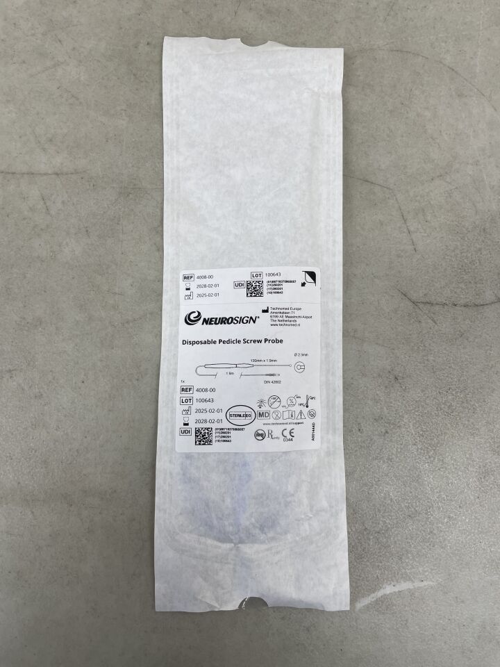 4008-00 - TECHNOMED - Neurosign V4 Disposable Pedicle Screw Probe, (EA) - ( Expiry Date: 2028-02-01 )