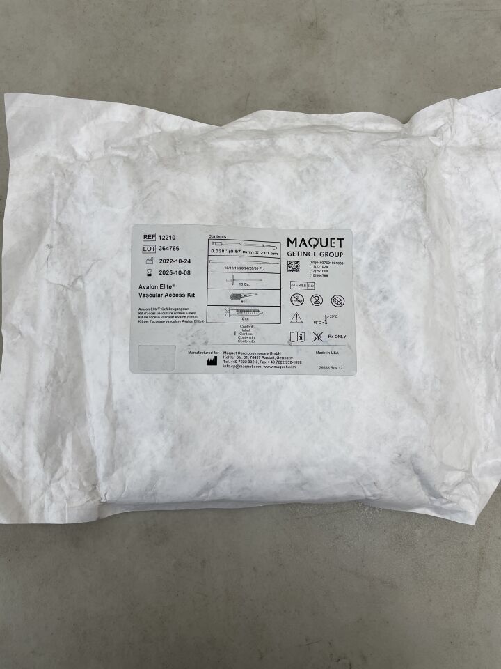 12210 - MAQUET - Avalon Elite Vascular Access Kit, 210cm, (EA) - ( Expiry Date: 2025-10-08 )