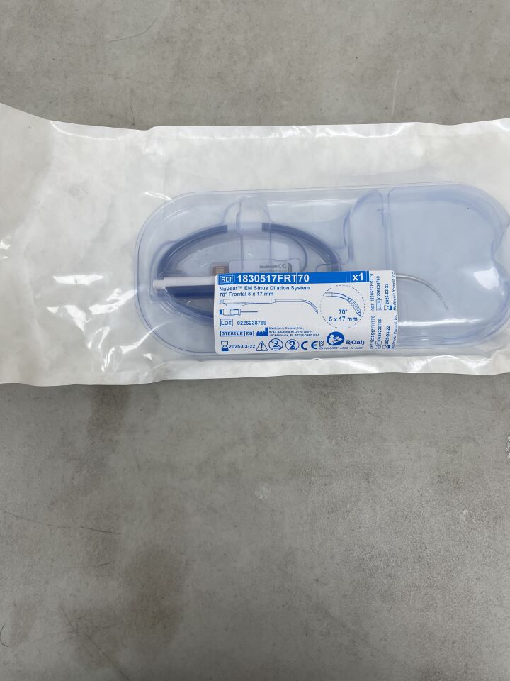 1830517FRT70 - MEDTRONIC - NuVent EM Sinus Dilation System, Frontal 5mm x 17mm, 70°, (EA) - ( Expiry Date: 2025-03-22 )