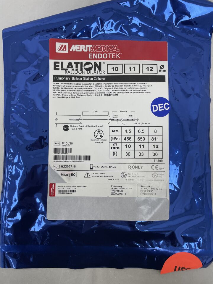 P10L30 - MERIT MEDICAL - Elation Pulmonary Balloon Dilator 10-11-12mm x 3cm, (EA) - ( Expiry Date: 2024-12-25 )