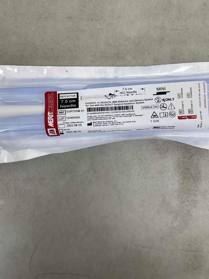 SSR75SM-01 - MERIT MEDICAL - SAVI Scout 7.5cm 16G Mini Reflector & Delivery System, Single Hand, (EA) - ( Expiry Date: 2025-08-25 )