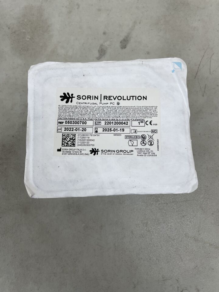 503000700 - SORIN - revolution cardiopulmonery bypass system centrifugal pump, (EA) - ( Expiry Date: 2025-01-19 )