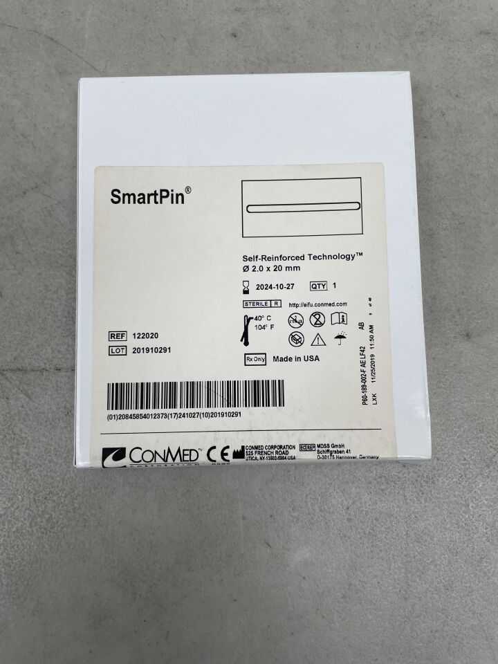 122020 - CONMED - Smartpin, Self Reinforced Technology, 2.0 x 20mm, (BX/1) - ( Expiry Date: 2024-10-27 )