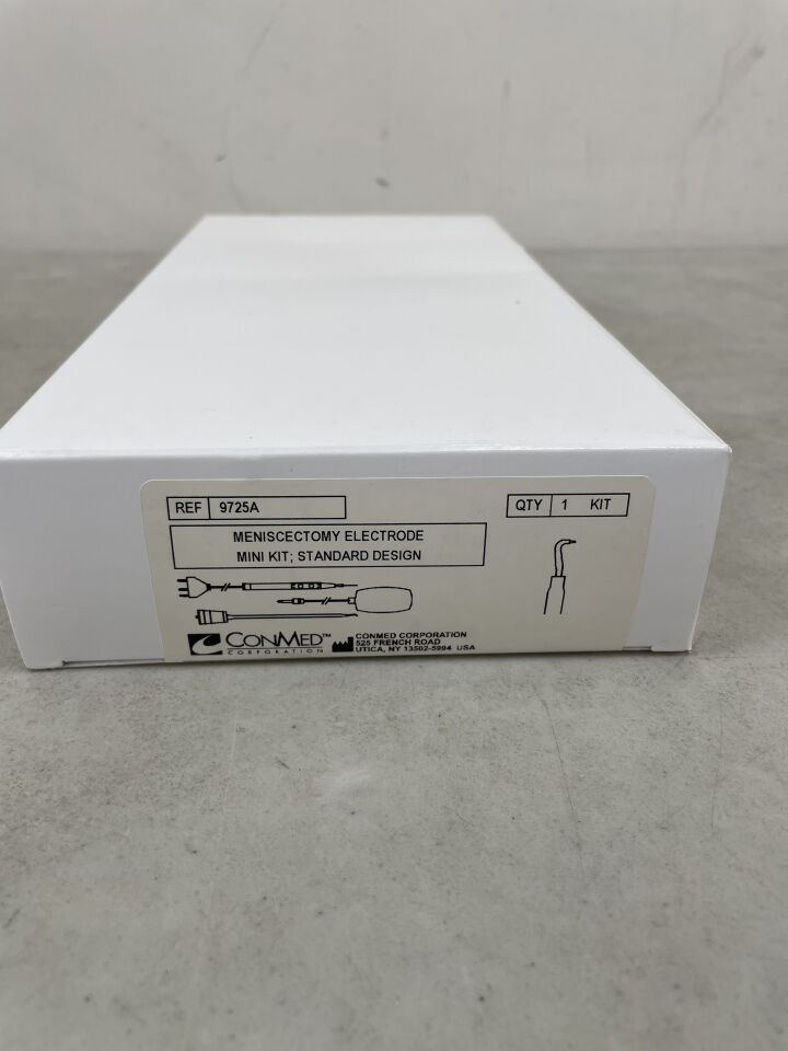 9725A - CONMED - Meniscectomy Electrodes, Standard Design, 90° Tip, 165mm, Arthroscopic surgical procedure kit, (BX/1) - ( Expiry Date: 2024-10-17 )