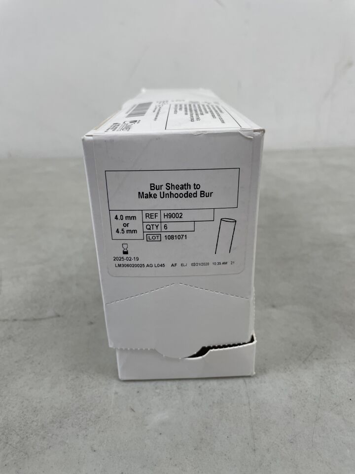 H9002 - CONMED - arthroscopic shaver system blade, single-use 4.0mm or 4.5mm bur sheath to make unhooded bur, (BX/6) - ( Expiry Date: 2025-02-19 )