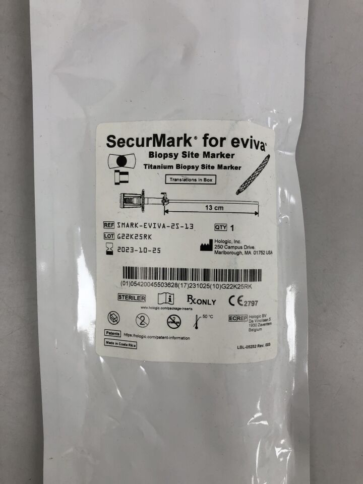 SMARK-EVIVA-2S-13 - HOLOGIC - SecurMark for eviva Biopsy Site Marker, Titanium, 13cm, (EA) - ( Expiry Date: 2024-10-08 )