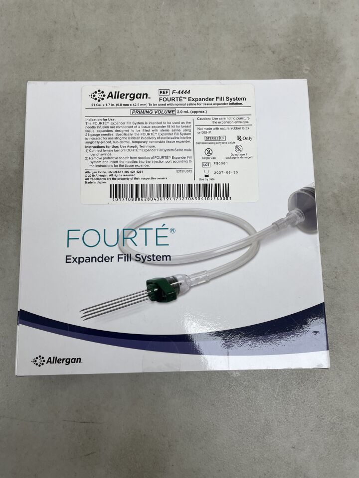 F-4444 - ALLERGAN - Natrelle Fourte Expander Fill System, 21G x 1.7 in. Needle Length, (BX/1) - ( Expiry Date: 2027-06-30 )