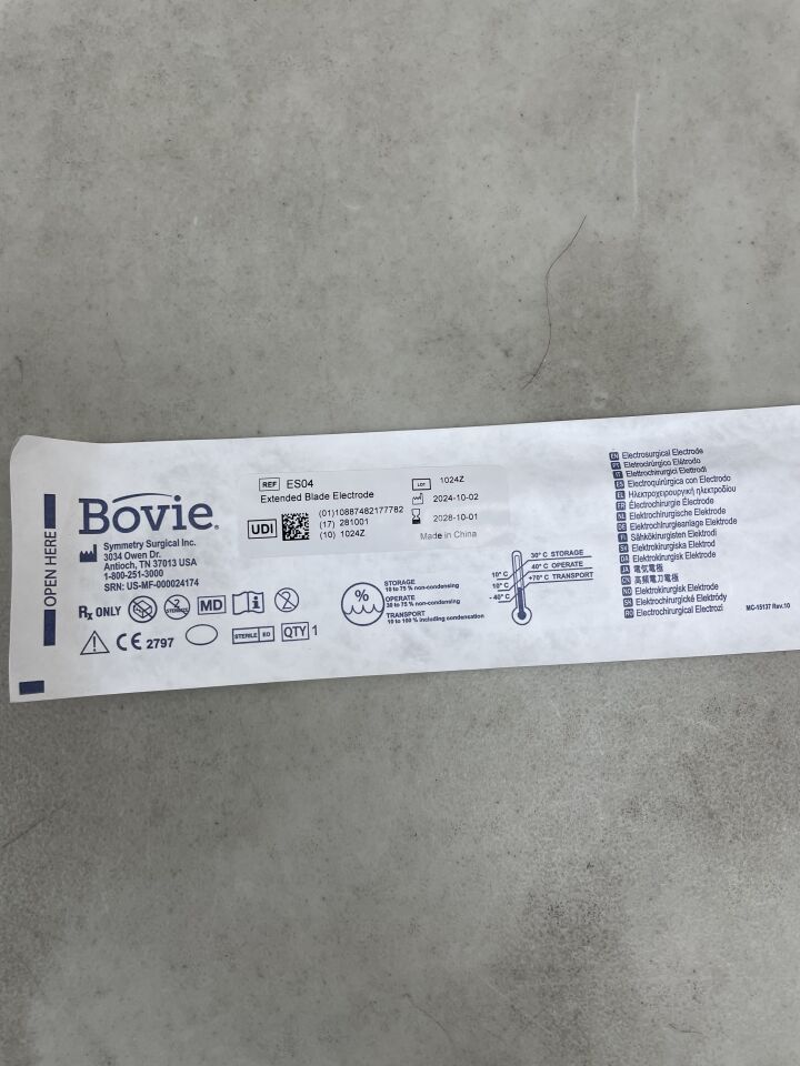 ES04 - BOVIE - Blade Electrode, Extended 6", (EA) - ( Expiry Date: 2028-10-01 )