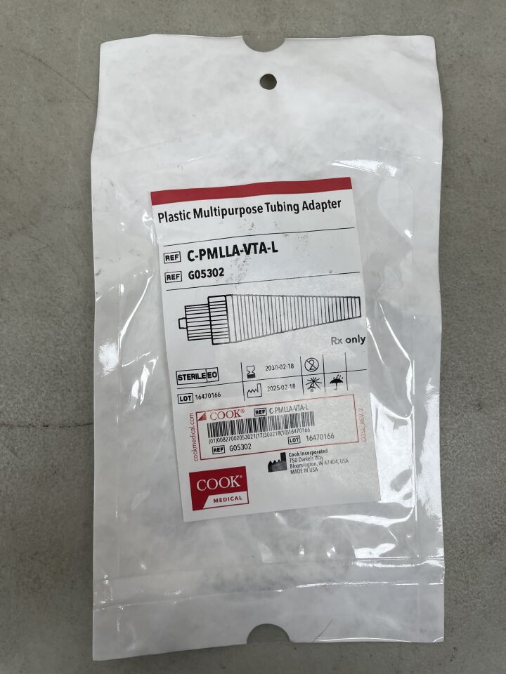 G05302 - COOK - Plastic MultiPurpose Tubing Adaptor, (EA) - ( Expiry Date: 2030-02-18 )
