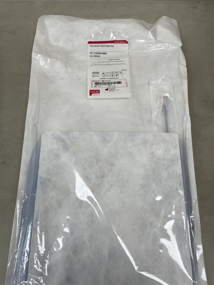 G05463 - COOK - Thal-Quick Chest Tube Tray, 20Fr, (EA) - ( Expiry Date: 2026-09-30 )