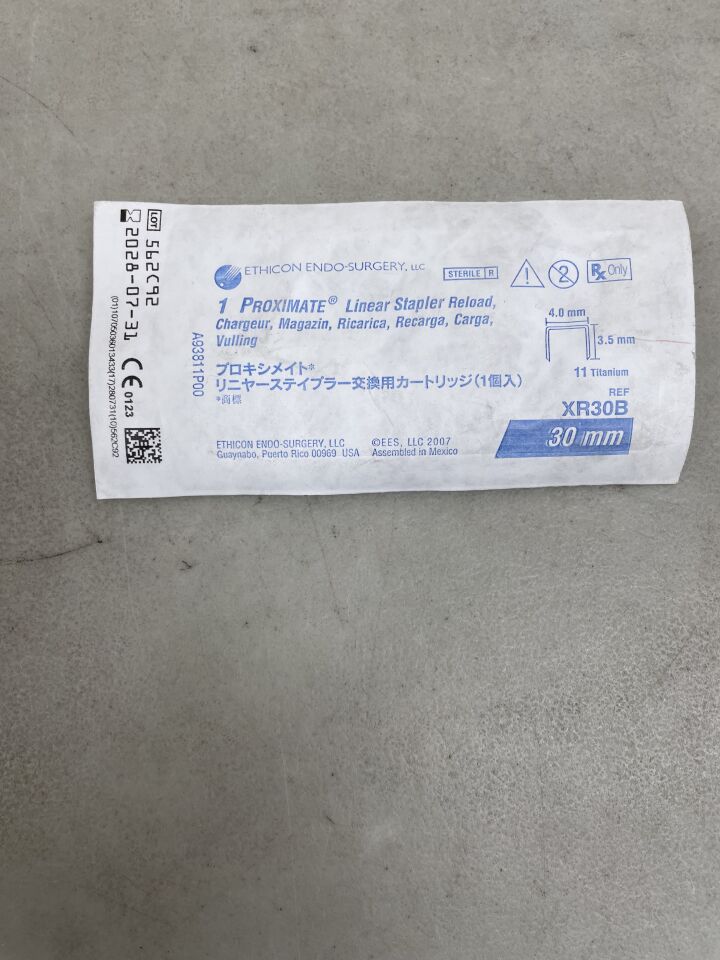 XR30B - ETHICON - Proximate Reloadable Staplers Cartridge, Blue, For TX30 30 mm Linear Stapler , ( EA ) - ( Expiry Date : 2028-07-31 )