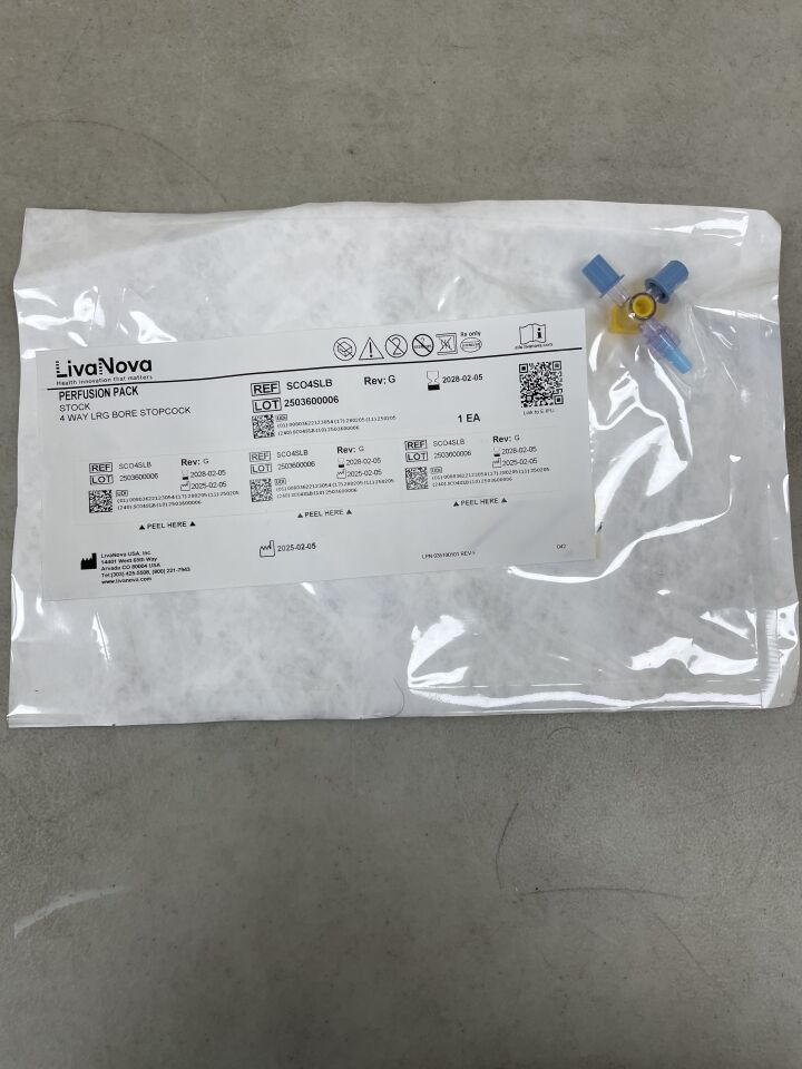SCO4SLB - LIVANOVA - 4 Way Large Bore Stopcock, (EA) - ( Expiry Date: 2028-02-05 )