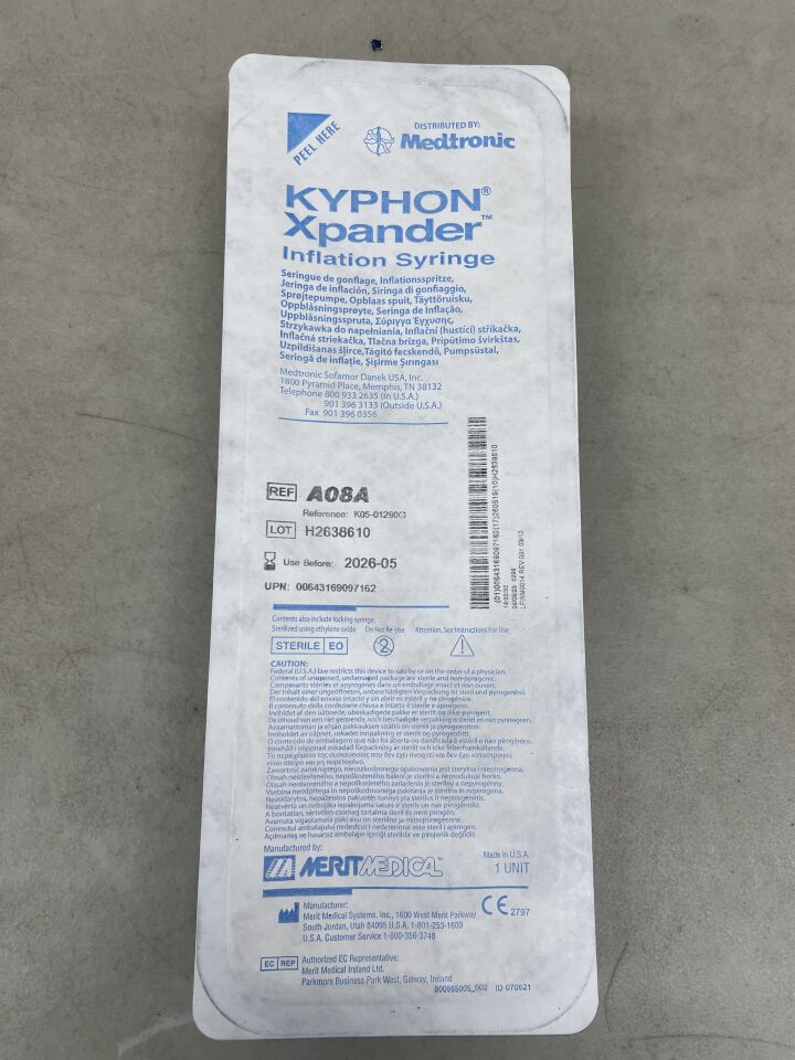 A08A - MEDTRONIC - kyphon xpander inflation syringe , ( EA ) - ( Expiry Date : 2026-05-19 )