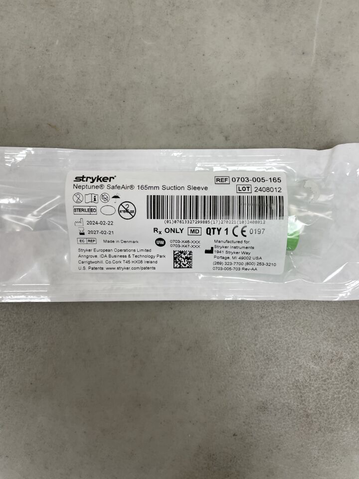 0703-005-165 - STRYKER - Neptune Suction Sleeve 165mm , ( EA ) - ( Expiry Date : 2027-02-21 )