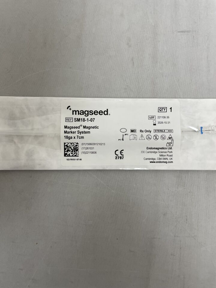 SM18-1-07US - ENDOMAGNETICS - Magseed Magnetic Marker System, 18G X 7cm
, () - ( Expiry Date: 2026-10-31 )