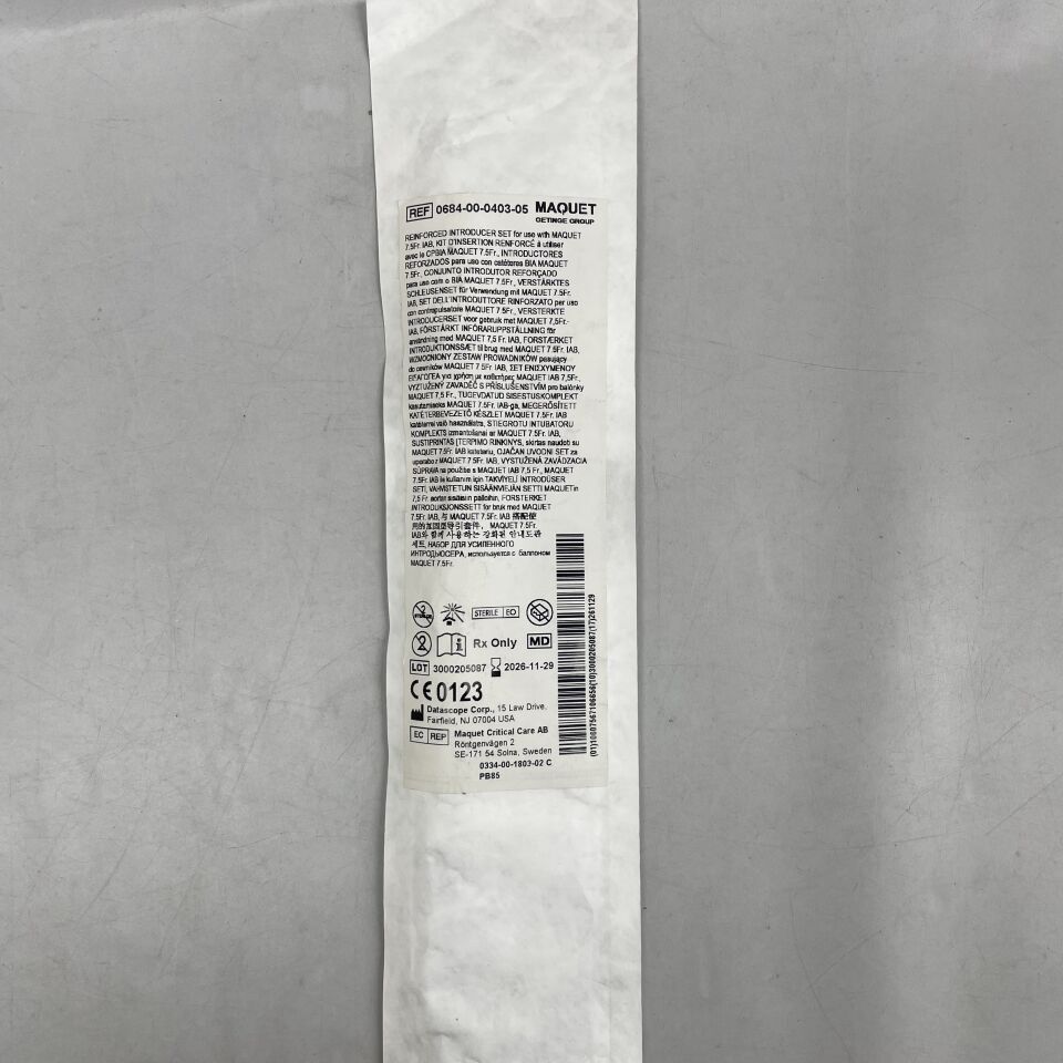 0684-00-0403-05 - MAQUET - Reinforced Introducer Set for Linear 7.5Fr & Mega 7.5Fr, (EA) - ( Expiry Date: 2026-11-29 )