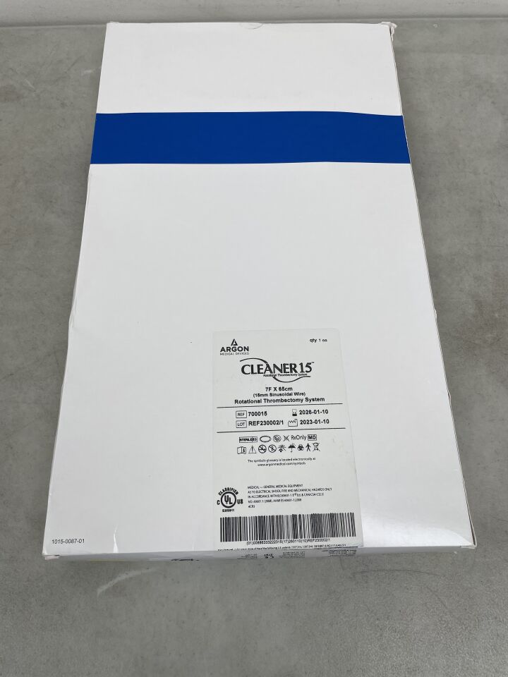 700015 - ARGON MEDICAL - Cleaner 15 Rotational Thrombectomy System - 7Fr x 65cm, (BX/1) - ( Expiry Date: 2026-01-10 )