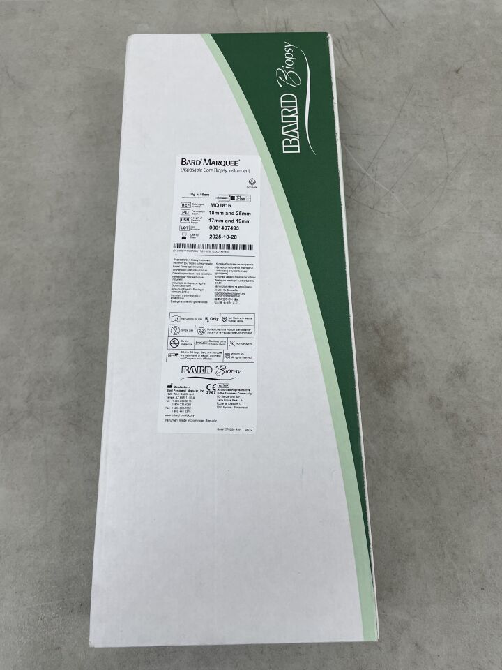 MQ1816 - BARD - Marquee Disposable Core Biopsy 18G x 16cm, (BX/5) - ( Expiry Date: 2025-10-28 )