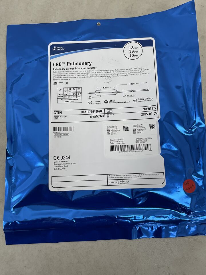 5032 - BOSTON SCIENTIFIC - CRE Pulmonary Balloon Dilatation Catheter - 18mm x 19mm x 20mm, (EA) - ( Expiry Date: 2025-09-05 )
