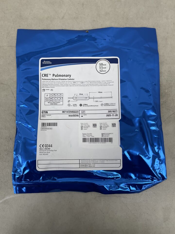 5034 - BOSTON SCIENTIFIC - CRE Pulmonary Balloon Dilatation Catheter - 10mm x 11mm x 12mm, (EA) - ( Expiry Date: 2025-11-20 )