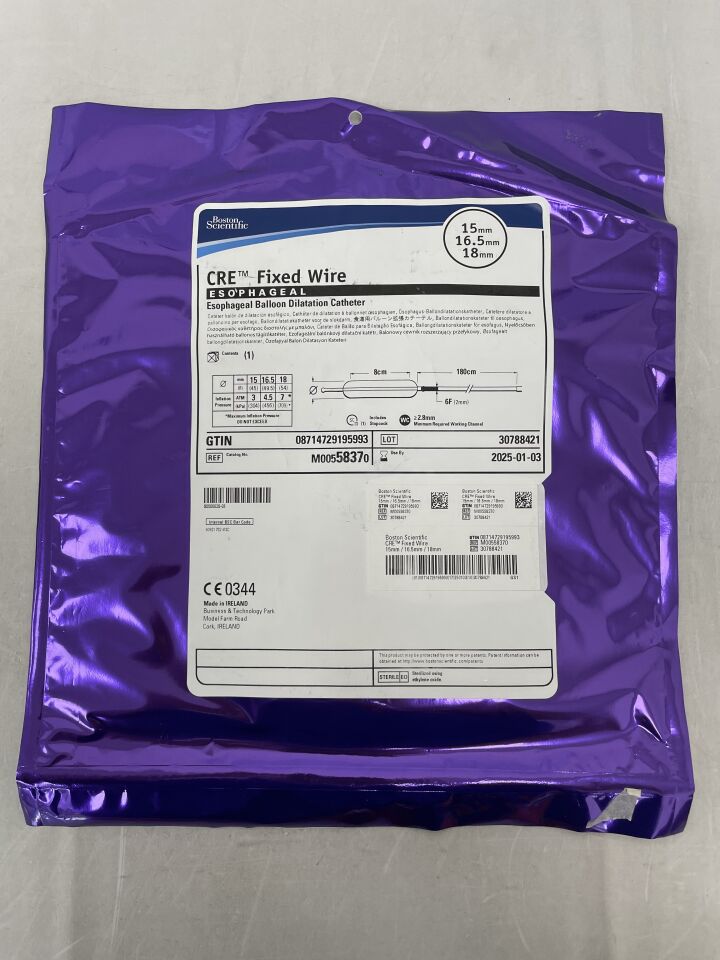 5837 - BOSTON SCIENTIFIC - CRE Fixed Wire Balloon Dilatation Catheter - Esophageal - 15mm x 16.5mm x 18mm, (EA) - ( Expiry Date: 2025-04-13 )