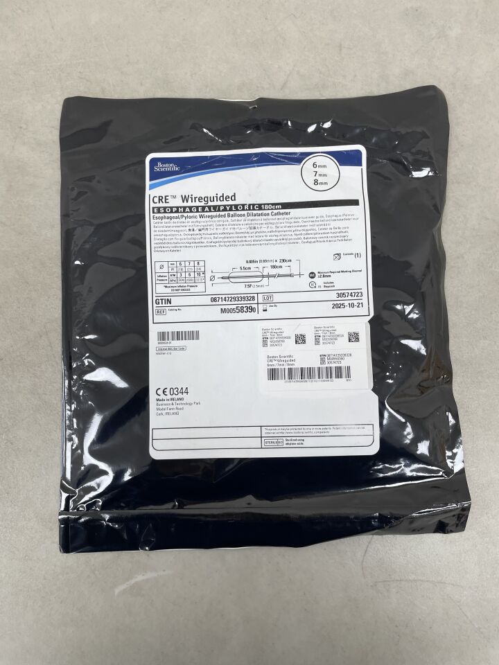 5839 - BOSTON SCIENTIFIC - CRE Wireguided Balloon Dilatation Catheter - Esophageal/Pyloric - 6mm x 7mm x 8mm, (EA) - ( Expiry Date: 2025-10-21 )