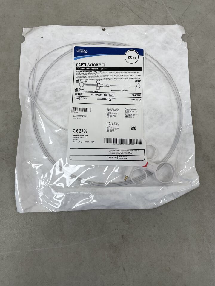 6124 - BOSTON SCIENTIFIC - Captivator II Single-Use Polypectomy Snare - Rounded/Stiff - 20mm x 240cm, (EA) - ( Expiry Date: 2025-09-01 )