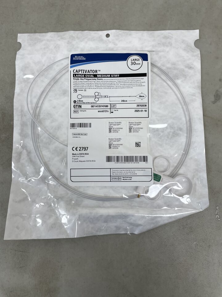 6131 - BOSTON SCIENTIFIC - Captivator Single-Use Polypectomy Snare - Large Oval/Medium Stiff - 30mm x 240cm, (EA) - ( Expiry Date: 2025-01-18 )