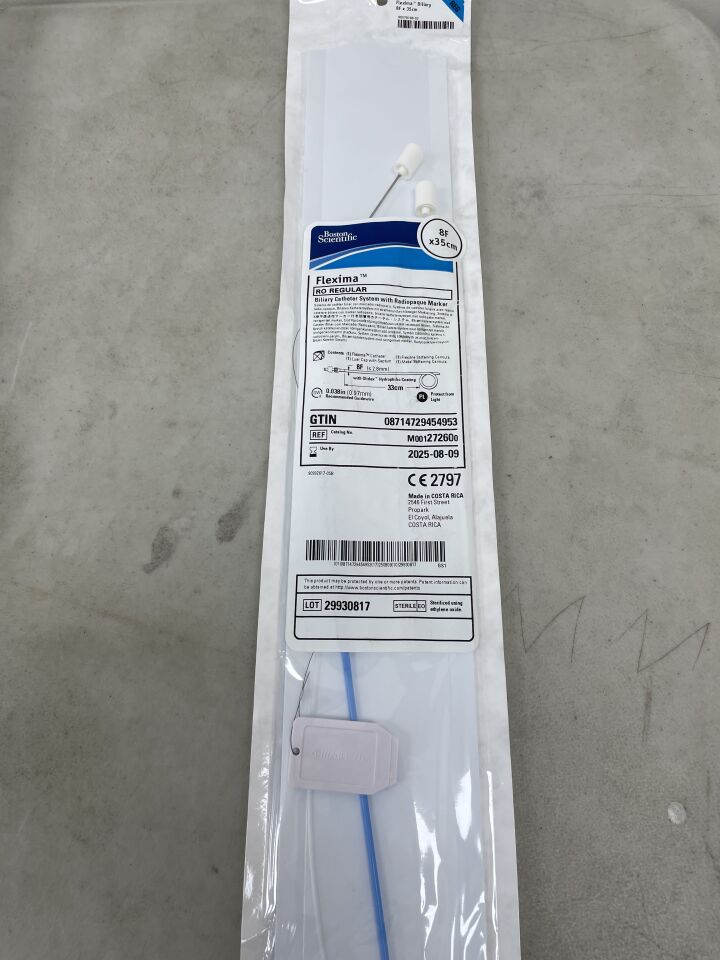 27260 - BOSTON SCIENTIFIC - Flexima Biliary Catheter System with Radiopaque Marker - RO Regular - 8Fr x 35cm, (EA) - ( Expiry Date: 2025-08-09 )