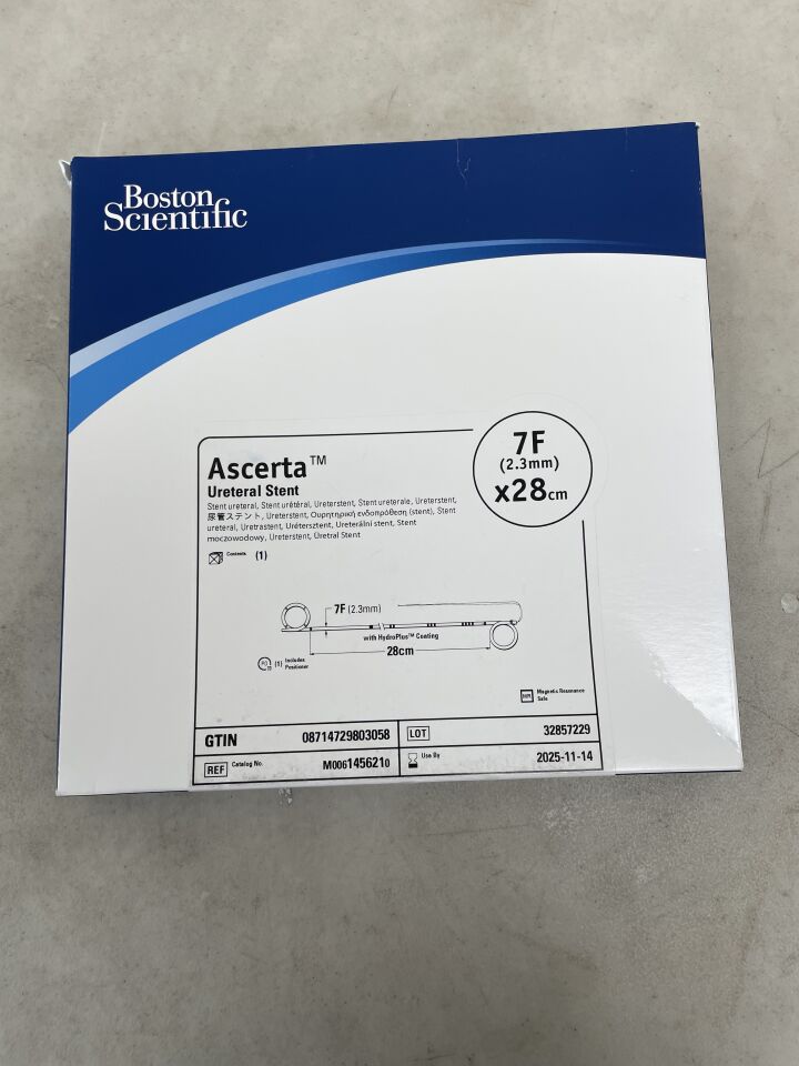 145621 - BOSTON SCIENTIFIC - Ascerta Ureteral Stent - 7Fr x 28cm, (BX/1) - ( Expiry Date: 2025-11-14 )