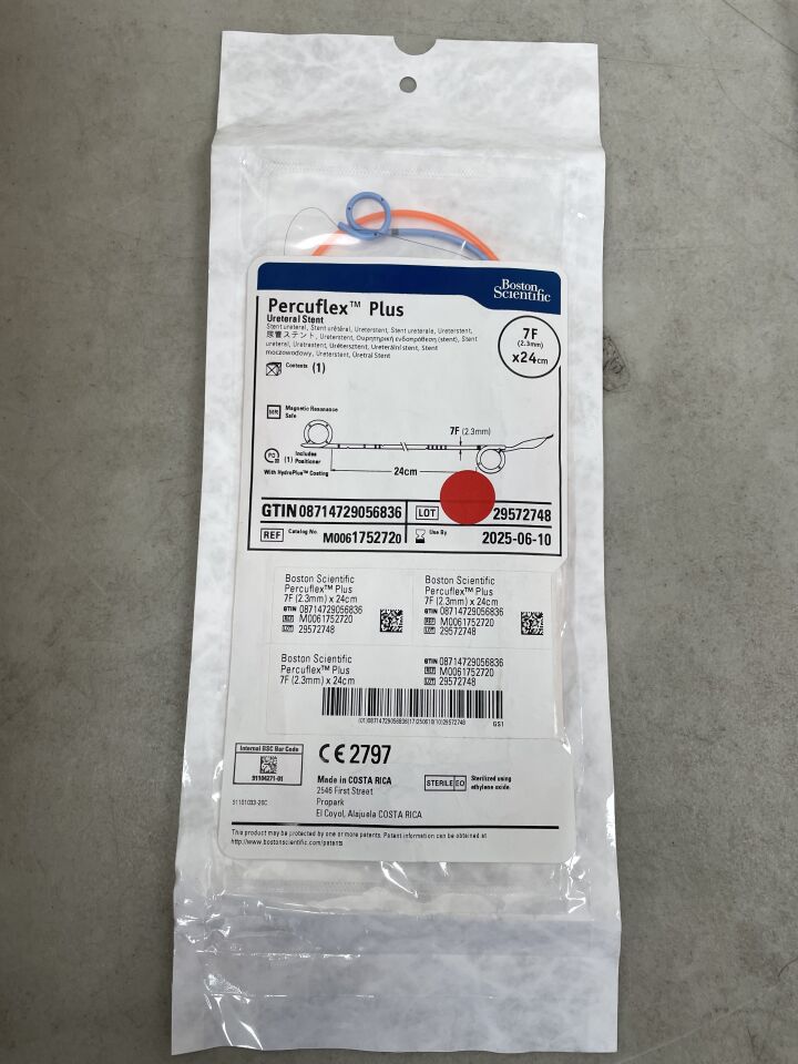 175272 - BOSTON SCIENTIFIC - Percuflex Plus Ureteral Stent, 7 Fr dia. x 24 cm Length, (EA) - ( Expiry Date: 2025-06-10 )