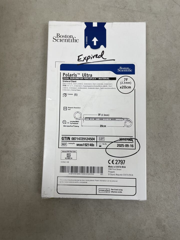 192140 - BOSTON SCIENTIFIC - Polaris Ultra Ureteral Stent, Dual Durometer Percuflex Material, 7F x 20cm, (BX/1) - ( Expiry Date: 2025-09-16 )