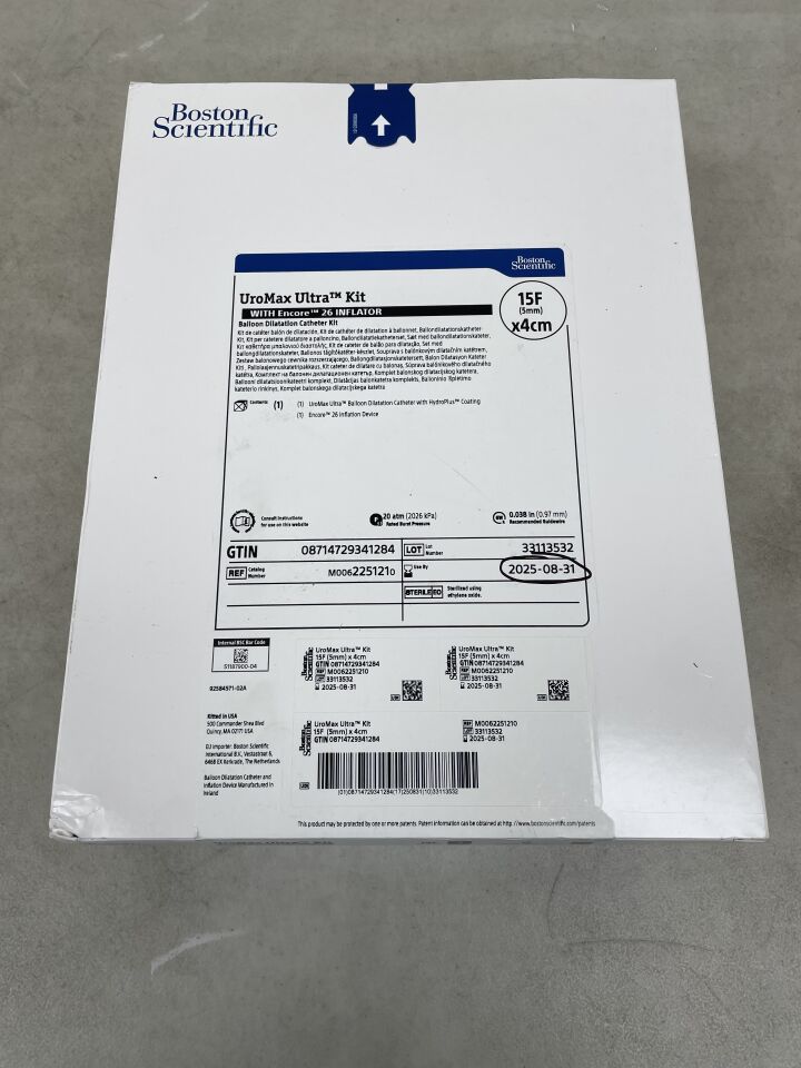 225121 - BOSTON SCIENTIFIC - UroMax Ultra Kit 15F x 4cm, (BX/1) - ( Expiry Date: 2025-08-31 )